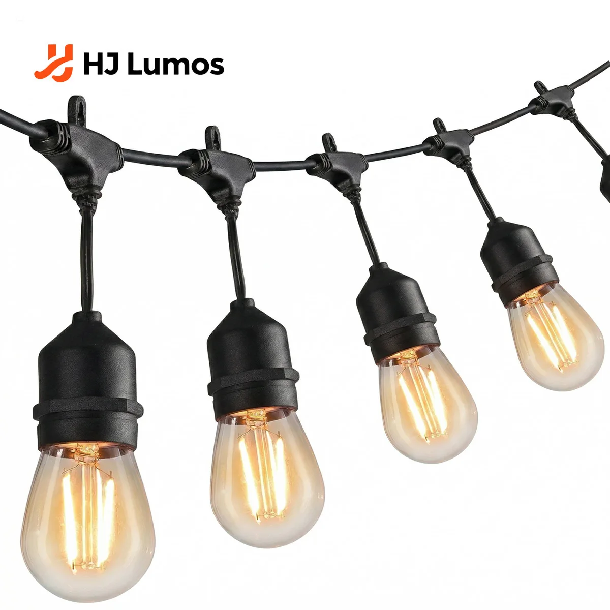 10m LED String Lights 10 Hanging Sockets S14 2W Shatterproof Waterproof Commercial Grade Outdoor Light for Patio Garden