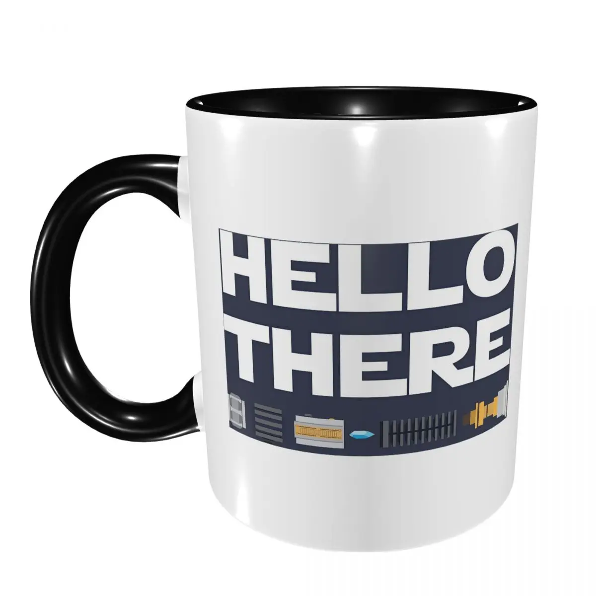 Hello There Mug Funny Ceramic Coffee Cups Tea Mugs Milk Cup Drinkware Gift for Friends