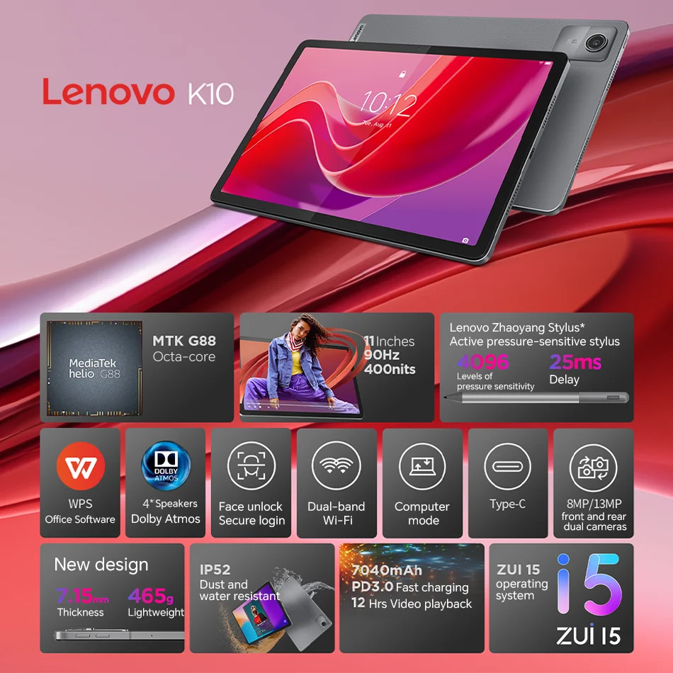 New Lenovo Tab K10 M11 8GB 128GB 90Hz 11