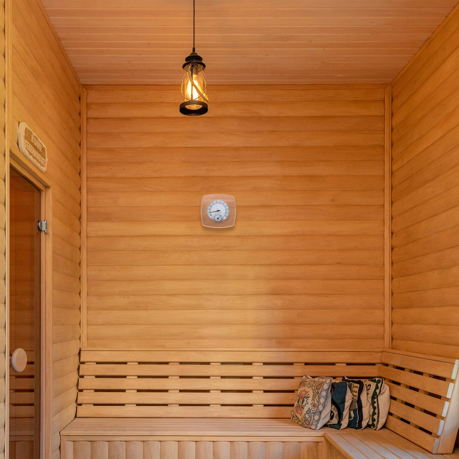 مقياس حرارة ساونا خشبي، مقياس رطوبة داخلي لغرفة الساونا، ملحق على الحائط، مقياس درجة الحرارة والرطوبة، أداة ميزان حرارة داخلي