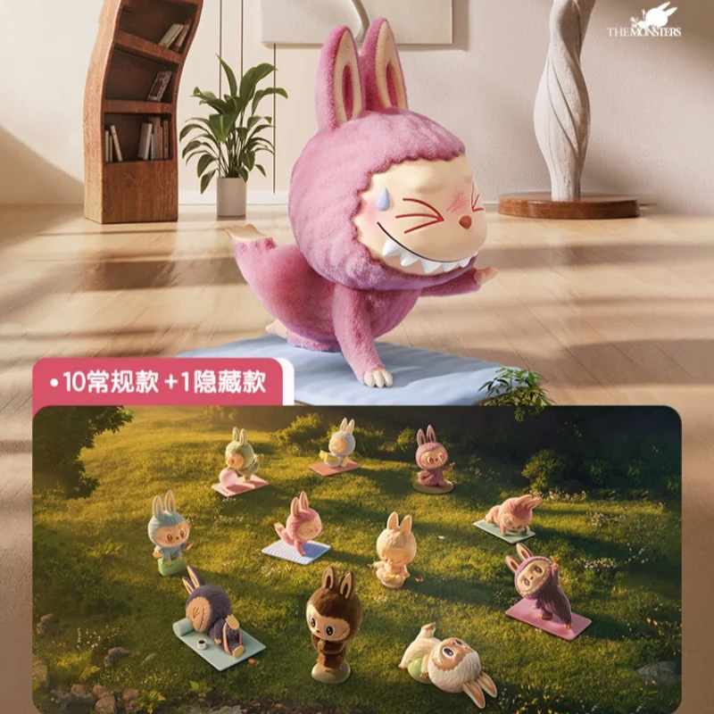 Authentic Blind Box Labubu The Monsters Lazy Yoga Series Handheld Blind Box Labubu Desktop Ornament Collection Edition Toy Gift