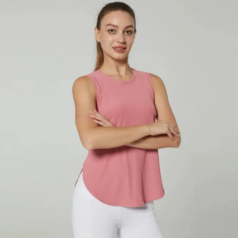 Camiseta deportiva sin mangas para mujer, Top corto para gimnasio, ropa de Yoga, chaleco para Fitness, ropa deportiva para correr y correr