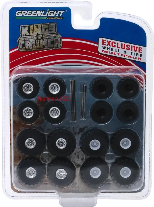 

GreenLight 1:64 Kings of Crunch Wheel Tire Pack, Compressed tire pack