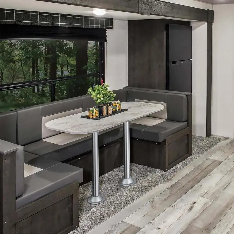 Camper Table Leg Base Aluminum Pedestal Flange Mount Table Leg Pedestals Floor Mounting Base RV Hardware Replacement RV