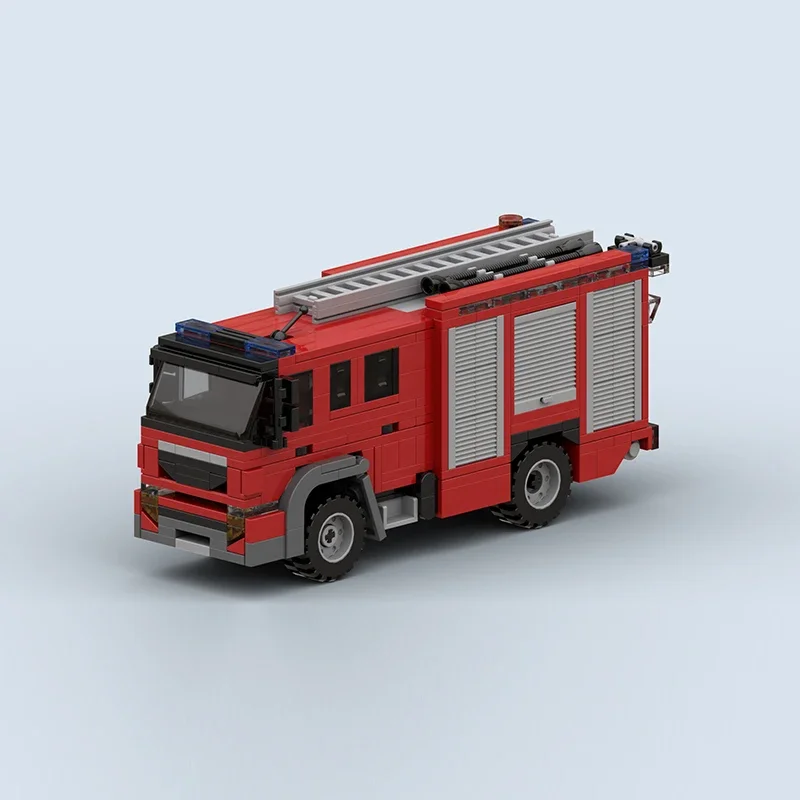 SyMOC Simulation City Firefighter Rescue Engineering Vehicle Movable Building Block Fire Truck Model Kit Children Assembled