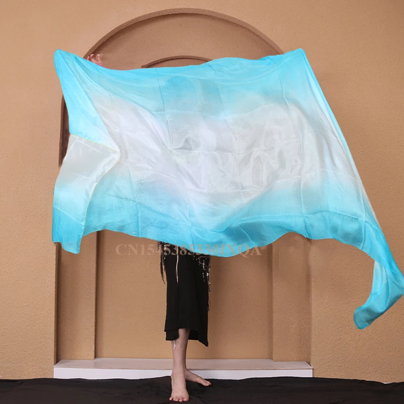 200cmx90cm Performance Dance Solid Color Light Texture Veil Shawls Women Scarf Costumes Accessories Belly Dance Veils Prop