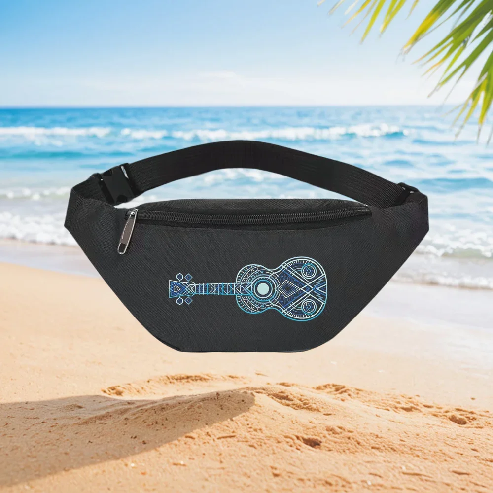 

Geometric Ukulele Design Guitar Pattern Waist Backpack Crossbody Chest Bag Street Casual Sporty Fashionable Simple Unique Printe