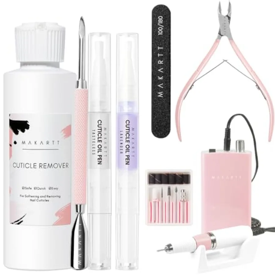 

Rechargeable Nail Drill 30000RPM Portable Electric E File for Acrylic Nails with Cuticle Remover Kit in Black Includes