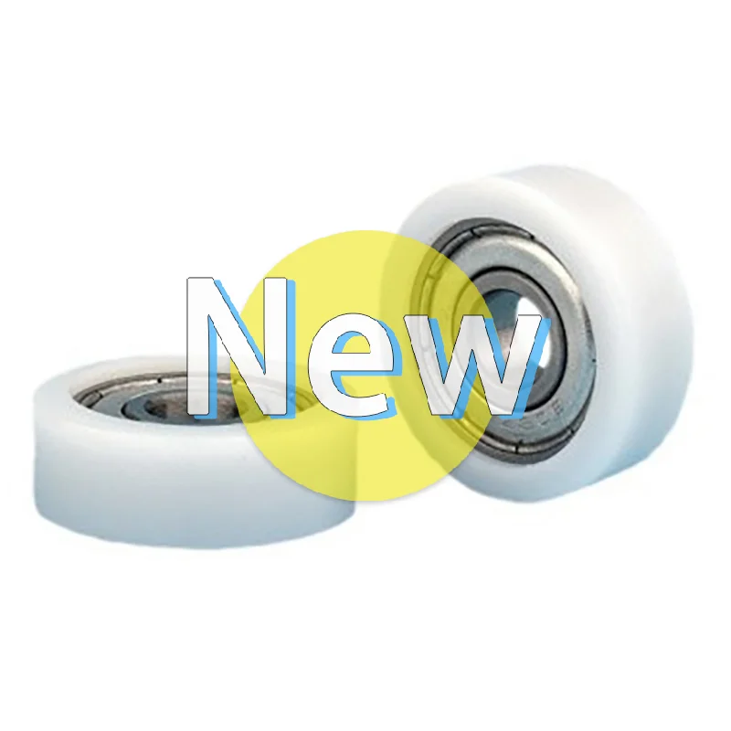 

[]1pcs 8*26*8mm Rubber Covered Small Wheels, 608ZZ Bearings, Flat Rollers, POM Rubber Covered Plastic Pulley Bearings