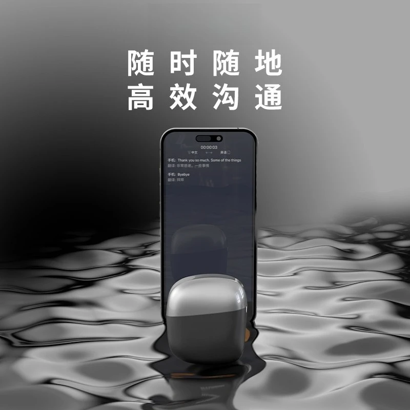 Wireless AI Translator Earbuds Dual-channel Stereo Headset Real-time Voice Translation with Charging Case