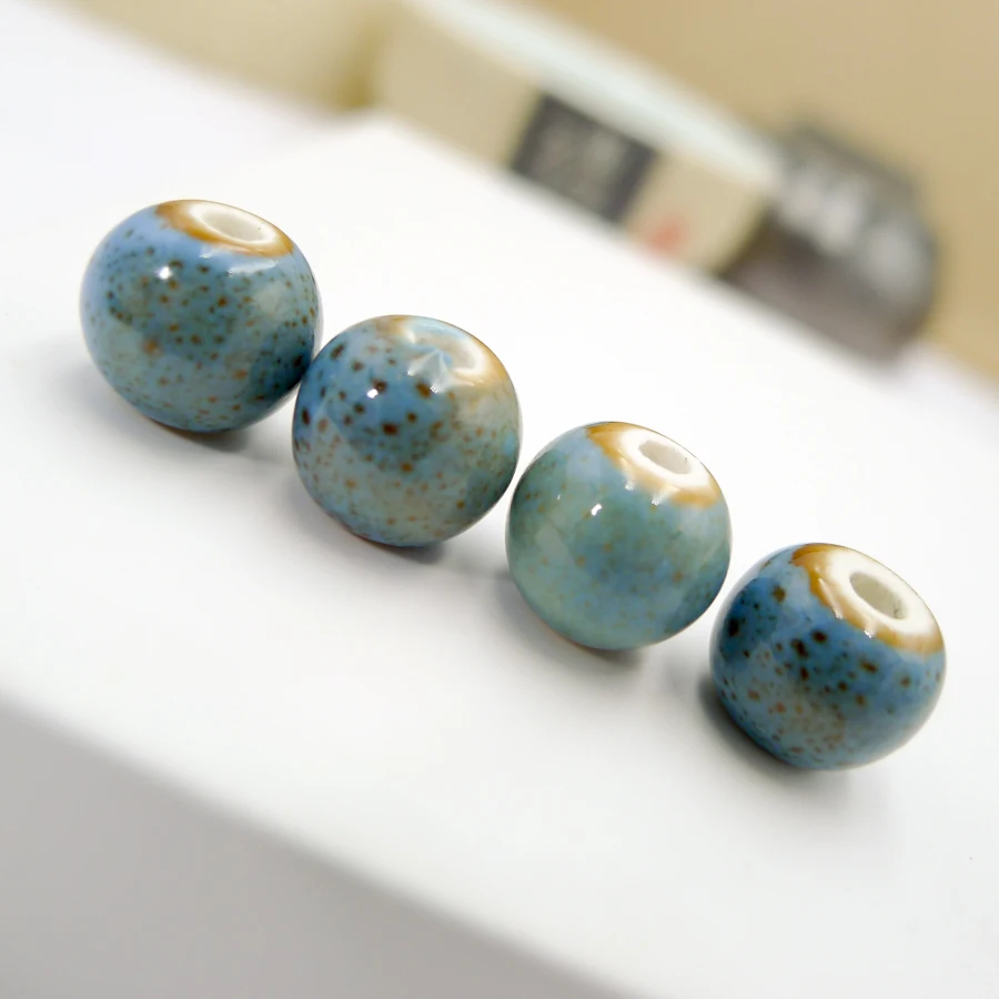 10# 40pcs DIY Ceramic Beads DIY  Not Silicone Porcelain Bead For Jewelry Making 10mm  Beads #A301A