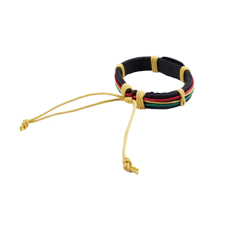 Rasta Jamaica Reggae Leather Bracelet Promotion