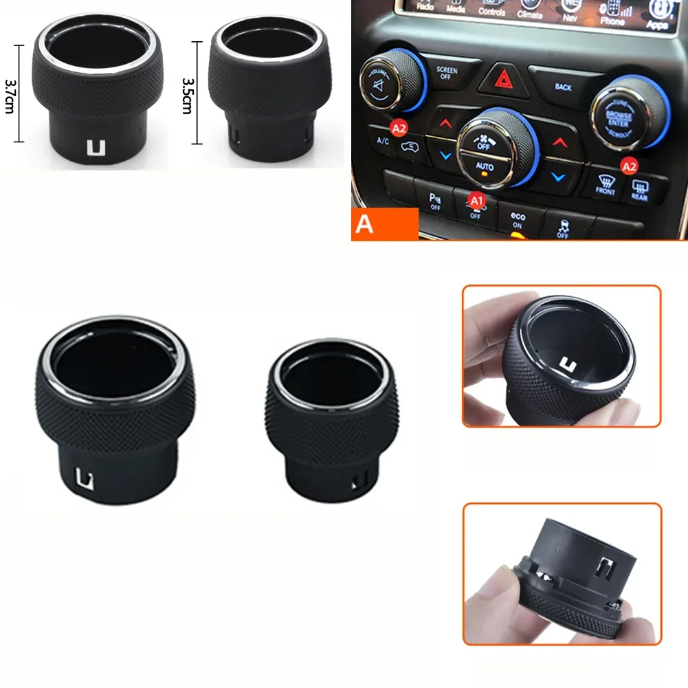 Ersatz-Radio- und Klimaanlagenreglerknopf für Jeep Grand Cherokee WK2 2014-2021, behält die Originalausrüstungspassform bei – Detail 2