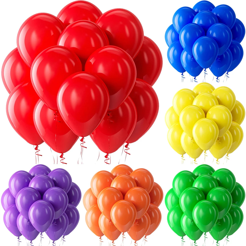 5/10/12inch Red Blue Balloon Yellow Green Orange Purple Balloons Carnival Circus Birthday Party Decorations Globos Baby Shower