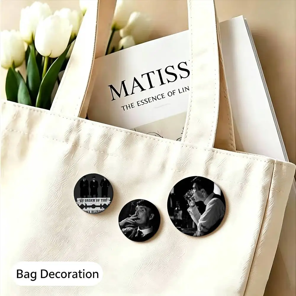 Tommy Shelby Peaky Blinders  Custom Enamel Pin Badges 25mm 32mm 44mm 58mm Backpack Hat Decor Toys Gifts