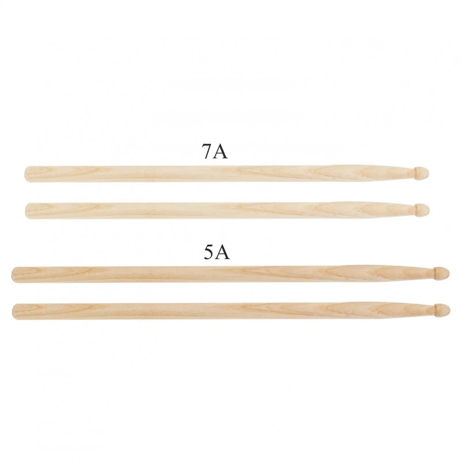 1 Pair 5A / 7A Wood Drumsticks for Jazz Drum Exercise, Serviceable Heavy-duty Drum Sticks