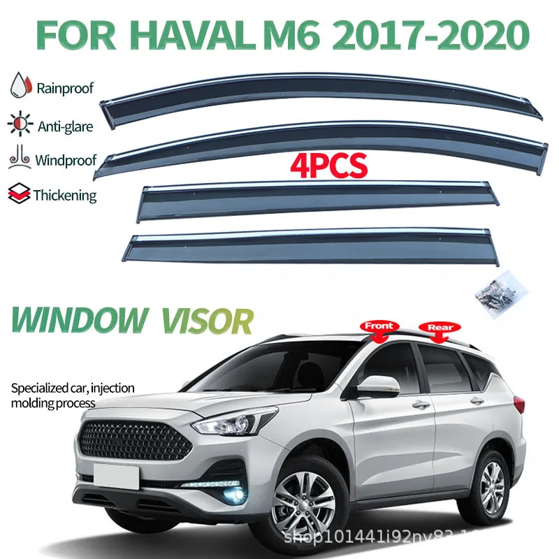 For Great Wall Haval M6 Rain/Sunshine Window Visor Haval M6 plus Window visor