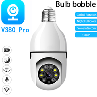 V380Pro 2MP Wifi Bulb E27 Surveillance Camera Color Night Vision 360° Rotating Automatic Human Tracking Two-way Talk Smart Home