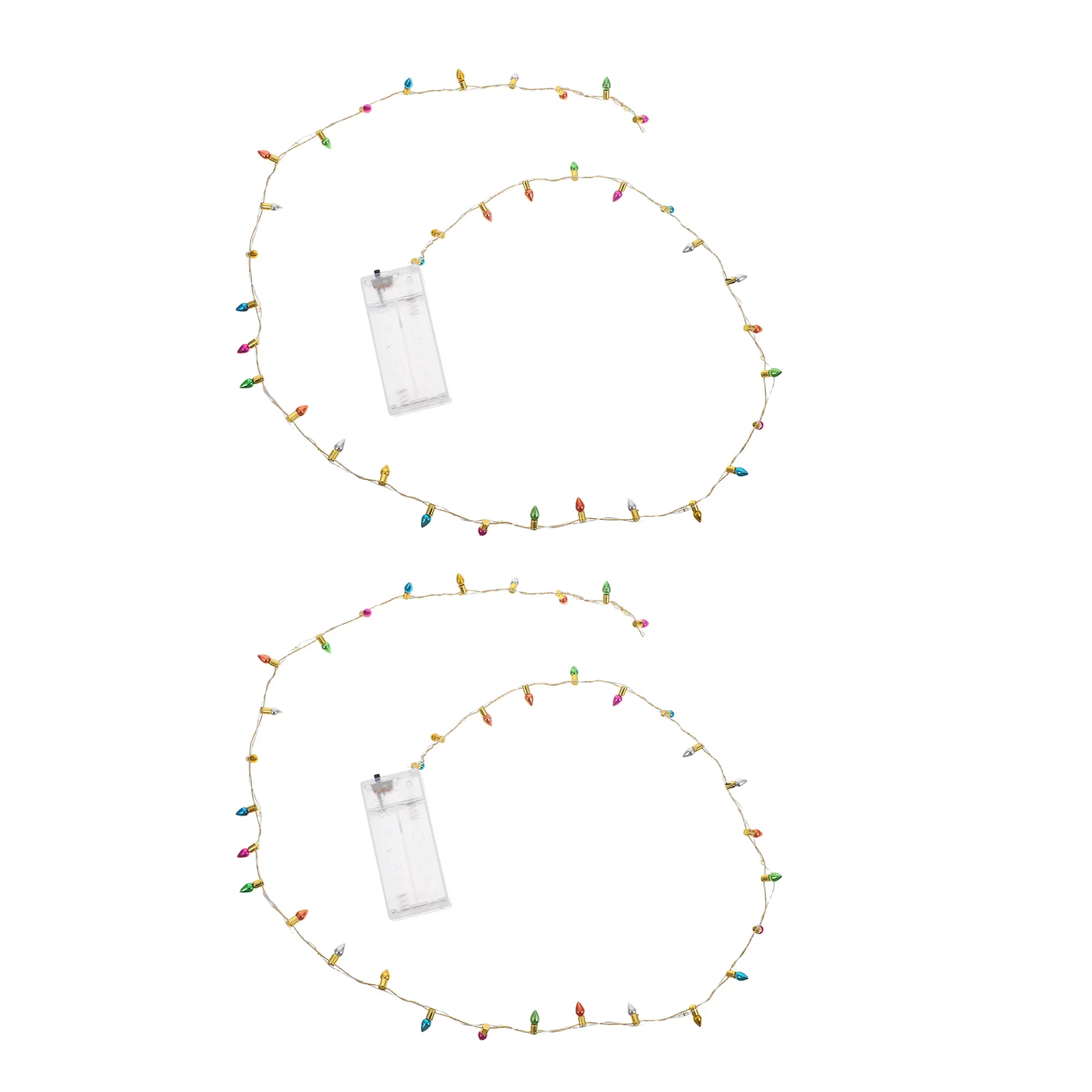 

2 Pcs Christmas Decoration Dollhouse Lights Fake LED Miniature Lighting Accessories