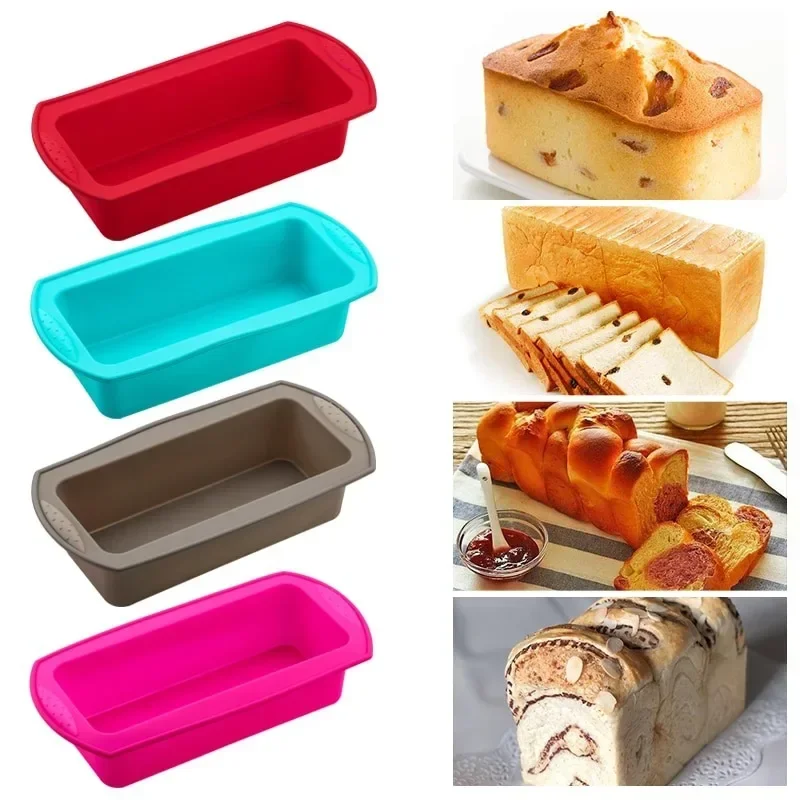 Molde de silicona Rectangular para el hogar, molde para tostadas de caramelo, pan de Pascua, suministros de cocina DIY, utensilios para hornear pasteles, reposteria