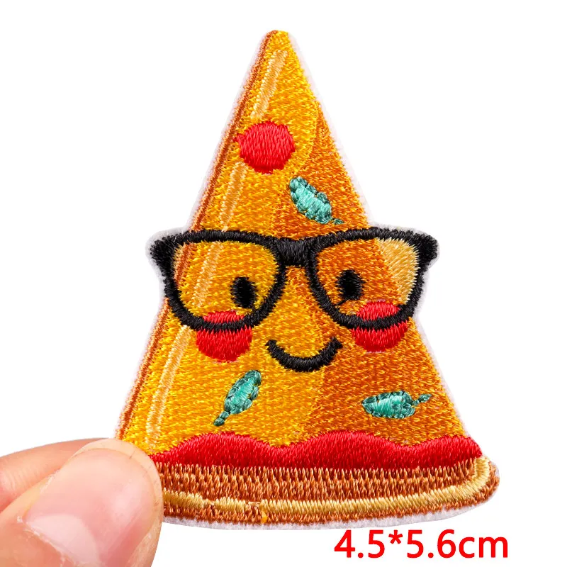 Cute Cartoon Patch Chips/Fruit/Sweets Embroidery Patch Iron On Patches For Clothing thermoadhesive Patches On Clothes Jacket DIY