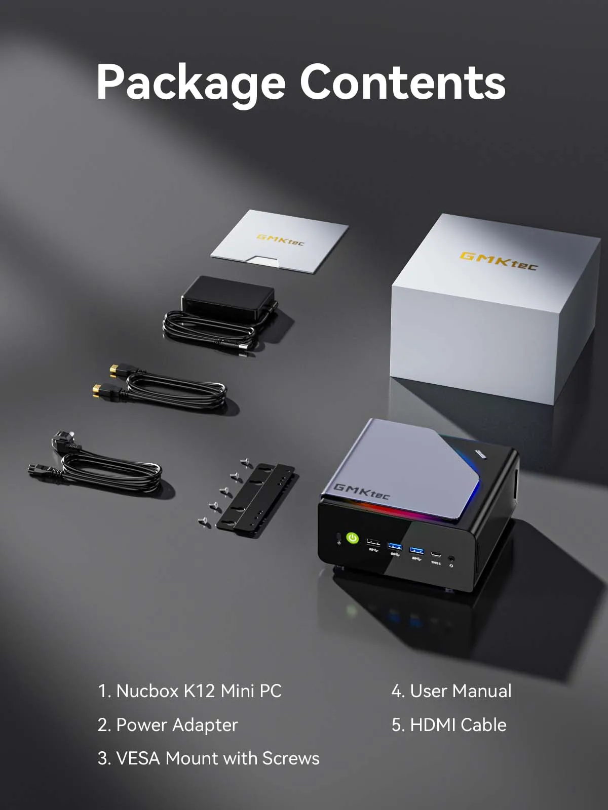Mini PC GMKtec K12 Ryzen 7 32GB DDR5 1TB SSD