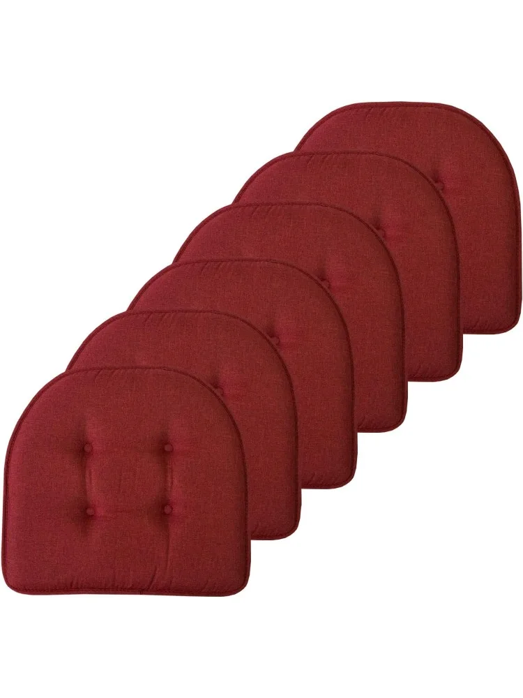 Chair Cushion Memory Foam Pads Tufted Slip Non Skid Rubber Back U-Shaped 17