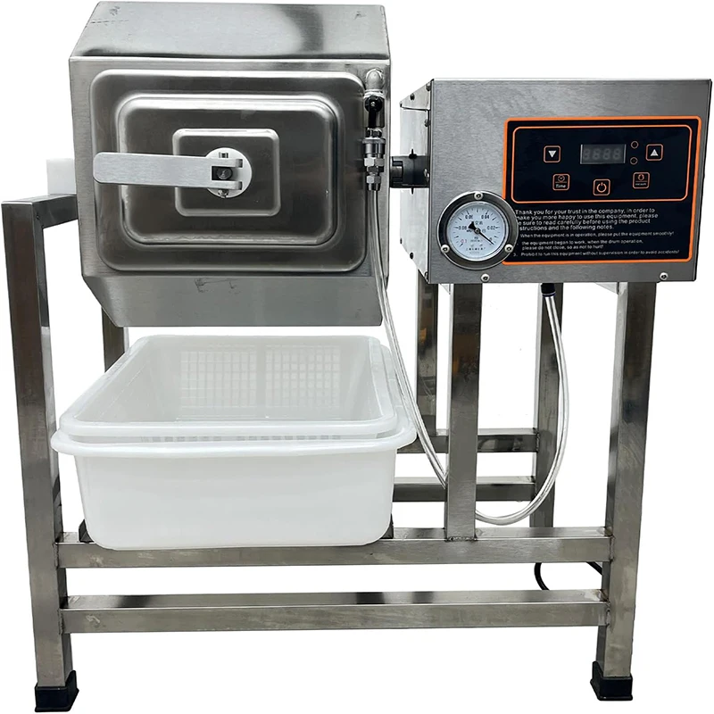 전기 고기 텀블러 마리네이터 38L 상업용 식품 진공 펌프 야채 스테인리스 스틸 고기 양념기 (육포, 소시지용)