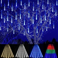 30cm Solar Meteor Shower Lights Solar Ice Pillar Tree Lights Outdoor Raindrop Lights for Yard Party Yard Christmas Decoration