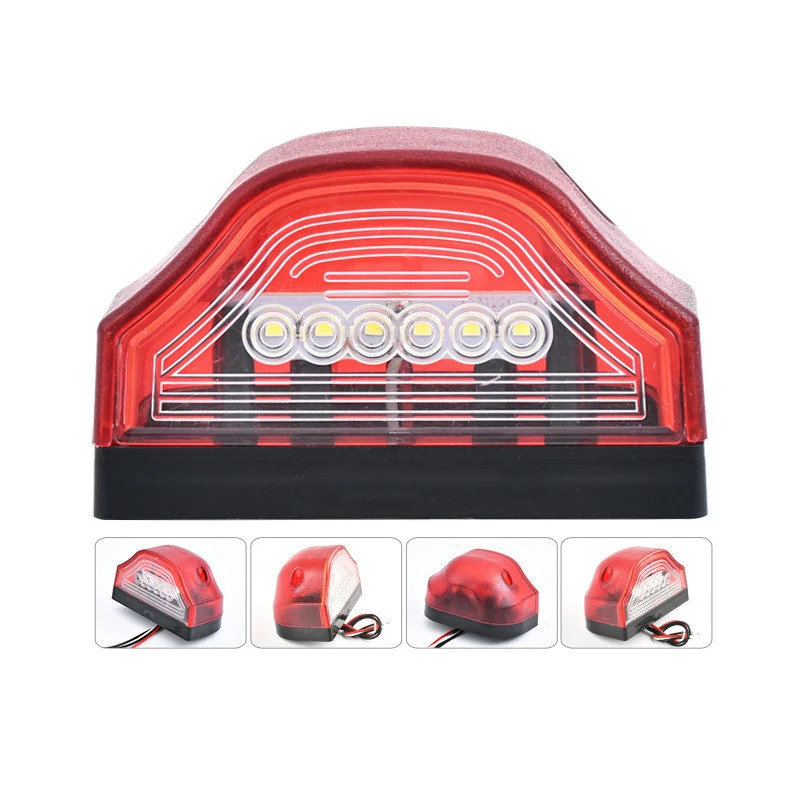 3 LED Number Lamps E9 12V-24V For Lorry Truck Trailer White Light Waterproof Car License Plate Light