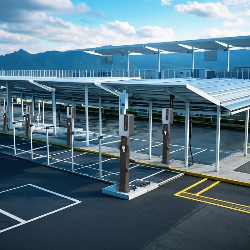 Solar PV Wind Turbine Battery Storage Hybrid System AC EV Charger Charging Pile ODM Solution for Fleet Custom