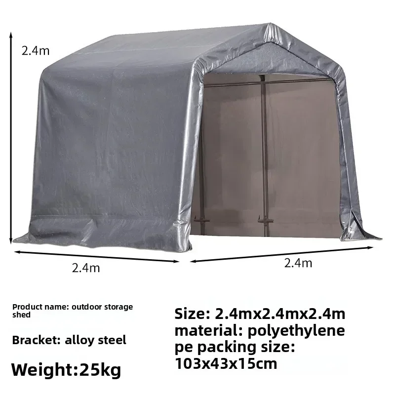 Durable Outdoor motorcycle shed, rainproof, dustproof, sunscreen, carport, storage room, canopy, garden, storage shed, garage