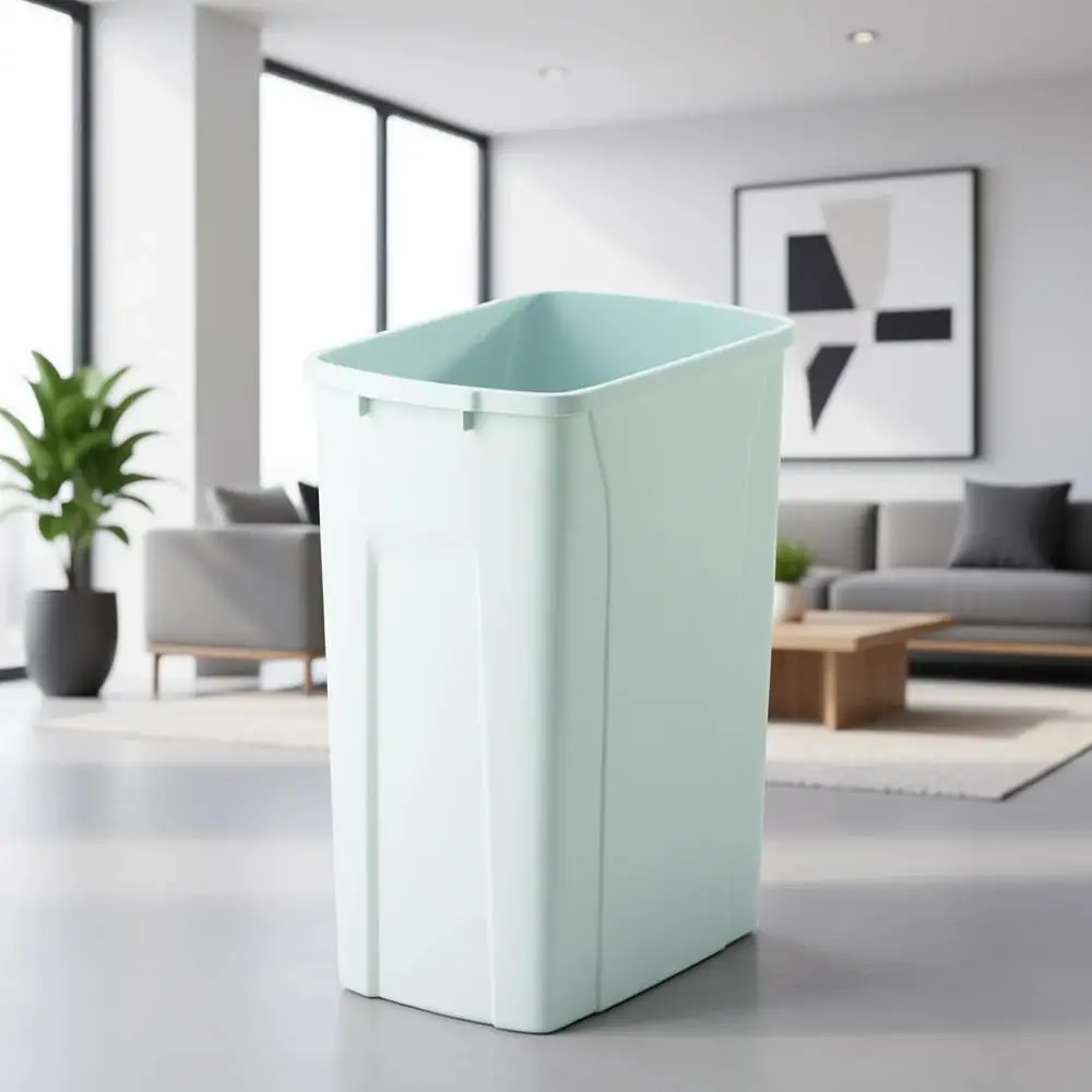 

17.5 Inch White Plastic Replacement Trash Bin - 14.25 x 9.32 Inches