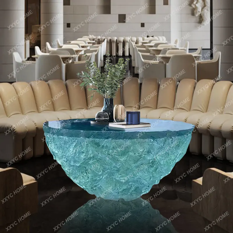 

HHHHCreative Transparent Chair Resin Furniture Floor Ornament Coffee Table Table