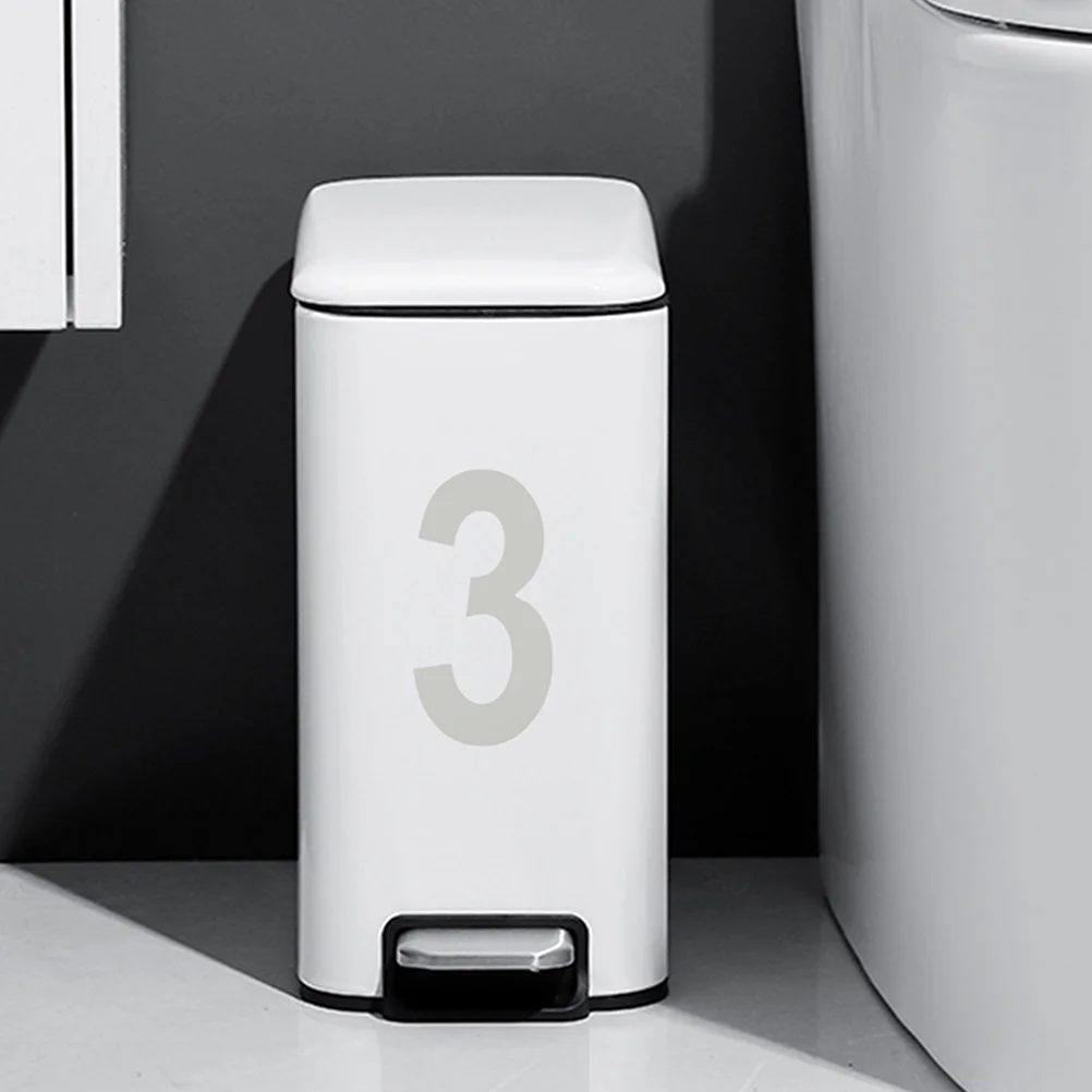 

6 Sheets Large Number Stickers 0-9 Reflective Vinyl Adhesive Numbers For Mailbox Address House Signs Trashcan Decals Outdoor