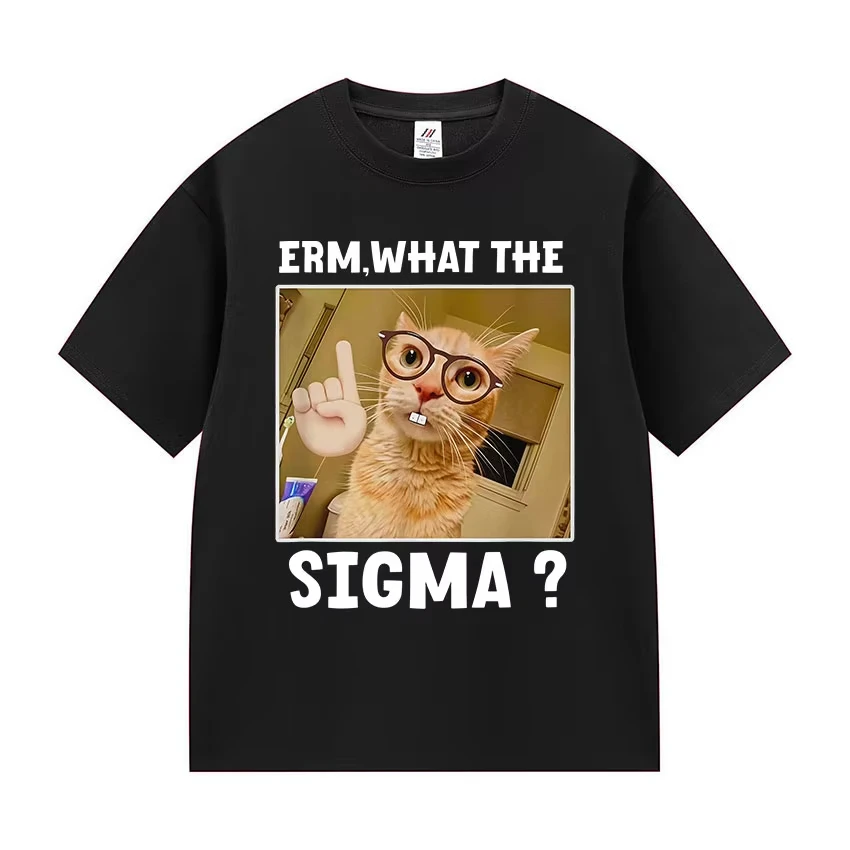 Erm What The Sigma ？ Funny Cute Meme Graphic T Shirt Women Fashion T Shirts Humor Style Short Sleeve Tops T-shirt