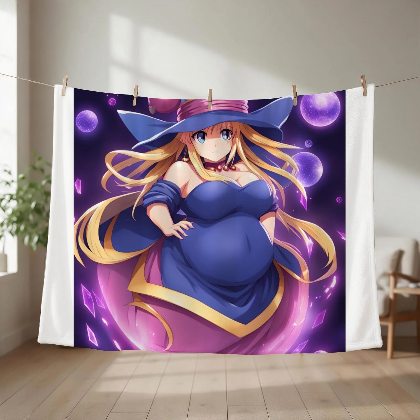 Dark Magician Girl pregnant Throw Blanket for winter Blankets Sofas Of Decoration Loose sofa bed Blankets