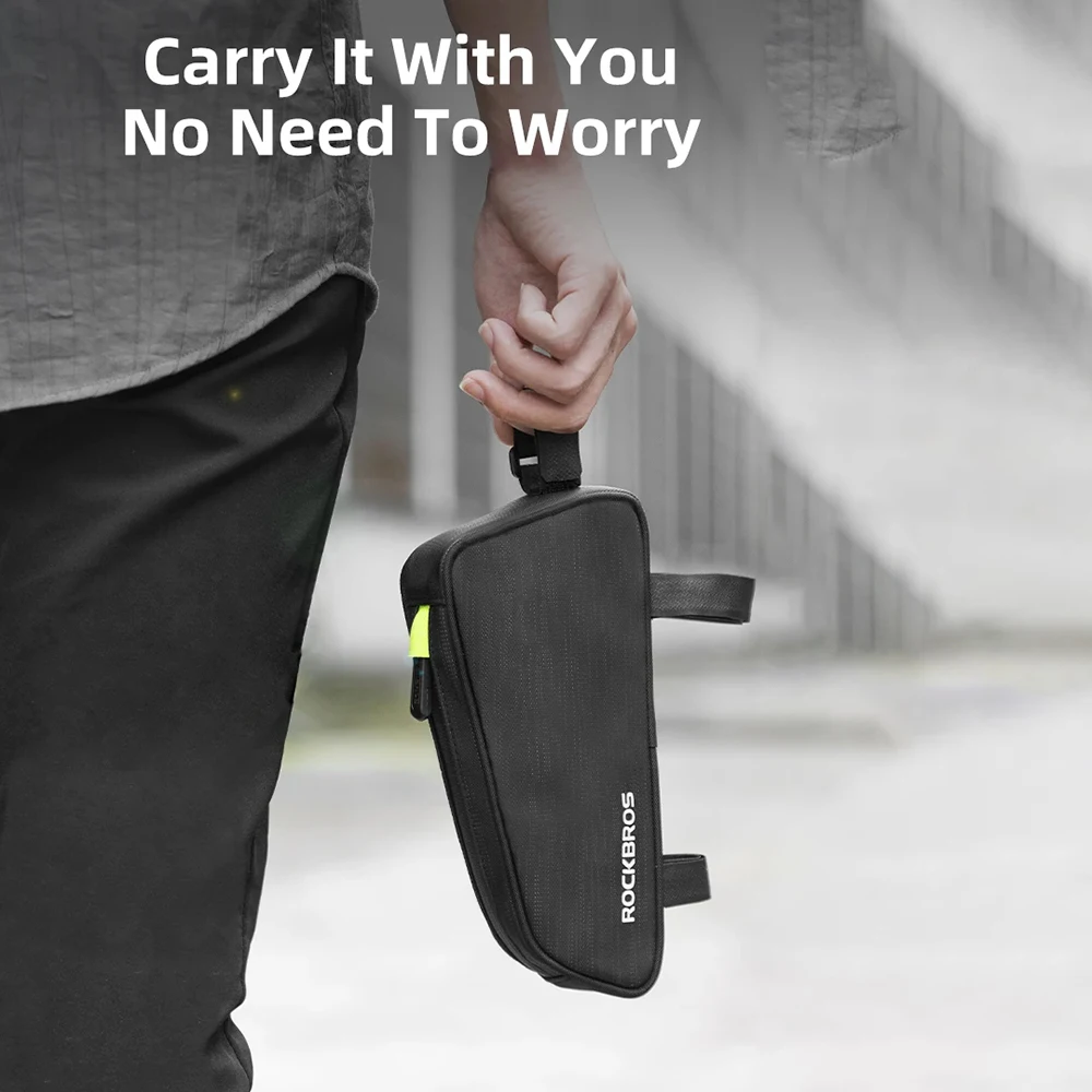 

ROCKBROS Bike Bag Ultralight Top Front Tube Frame Triangle Bag Portable Waterproof Frame Bag MTB Bicycle Reflective Bag