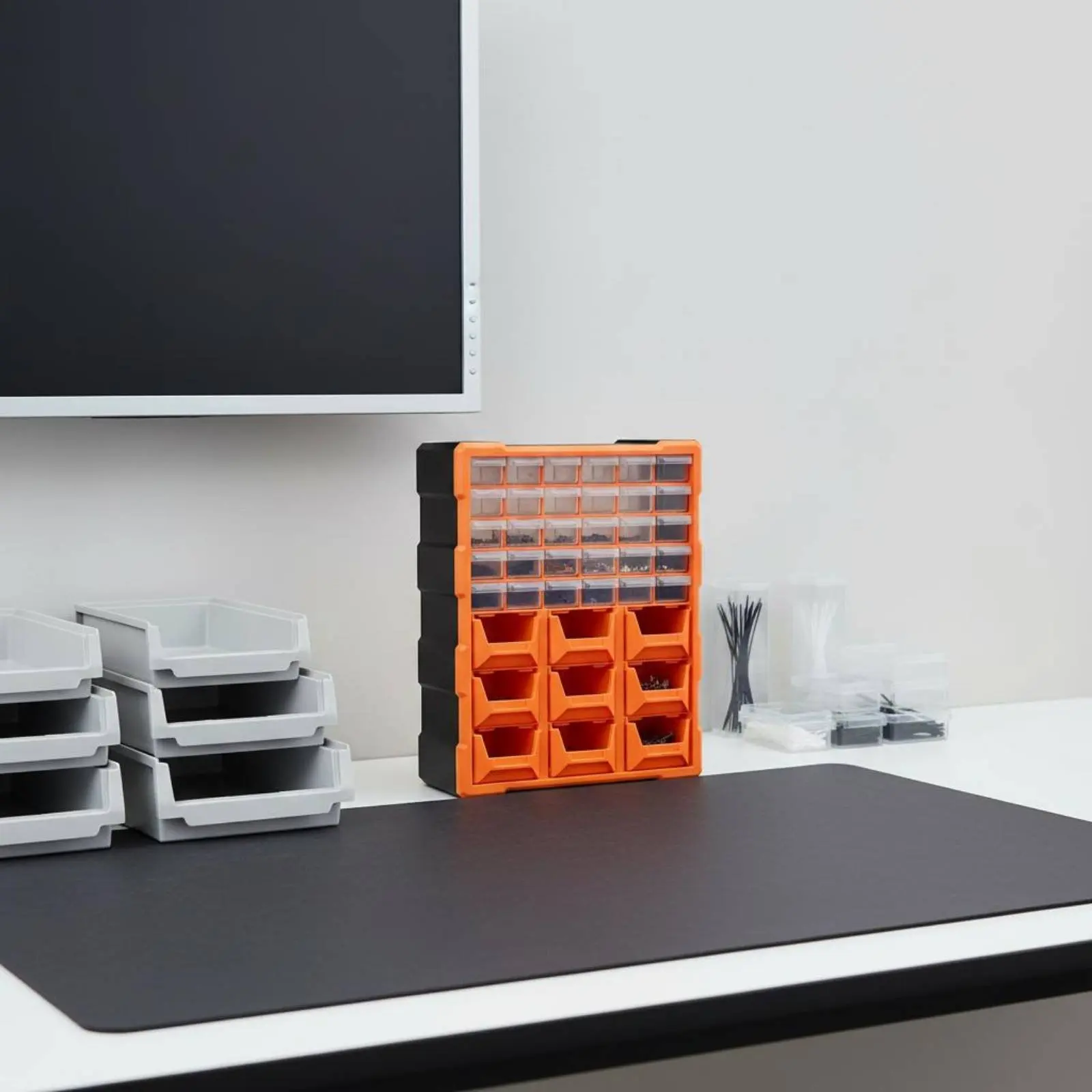 

Electronic Component Storage Cabinet Removable Drawers Multi Drawer Organizer Parts Cabinet Label Slots Small Parts Storage Box