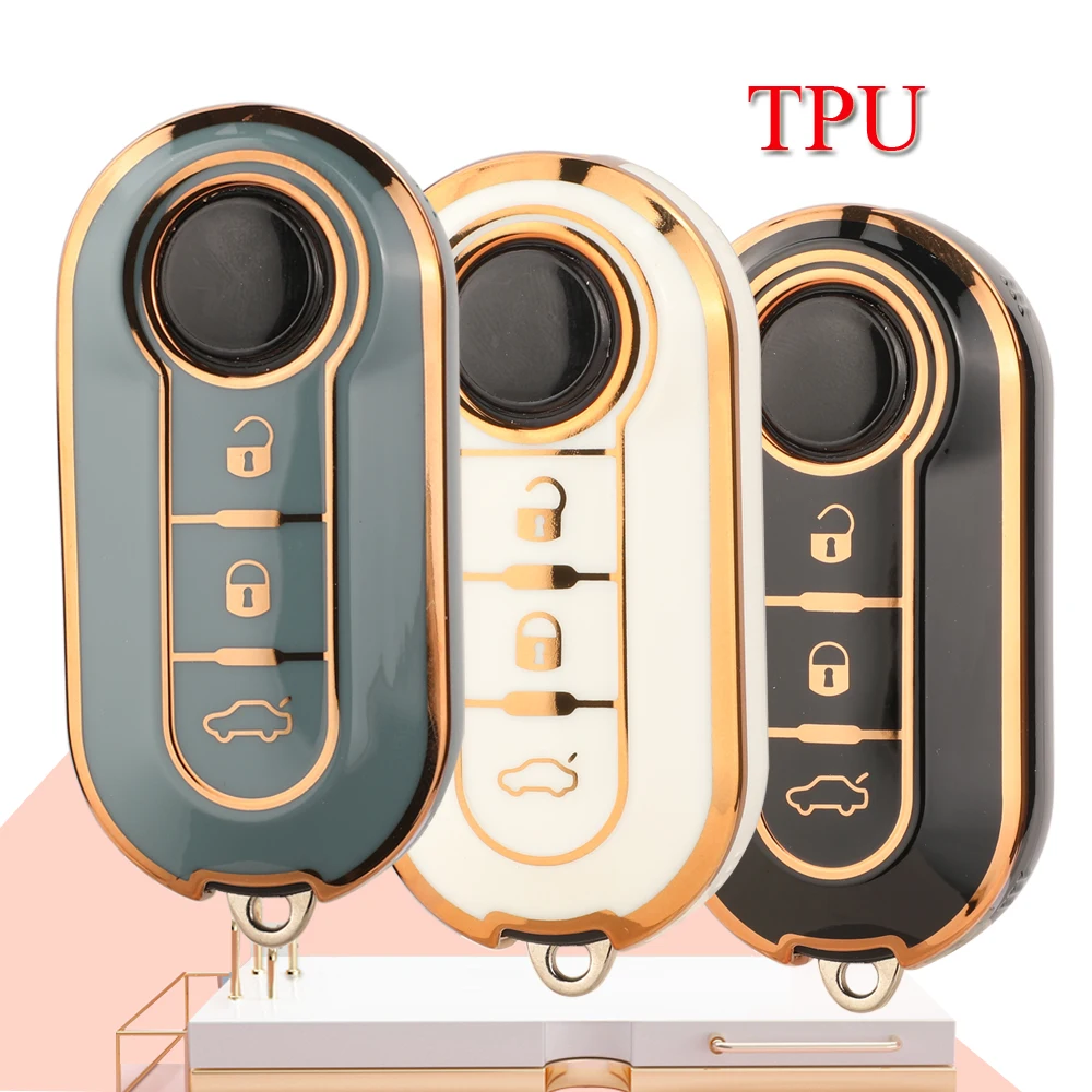 

JYQ TPU Car Remote Key Shell Case For Fiat 500 Ducato Panda 500L Punto Lancia Musa for Citroen Jumper for Peugeot Boxer Auto