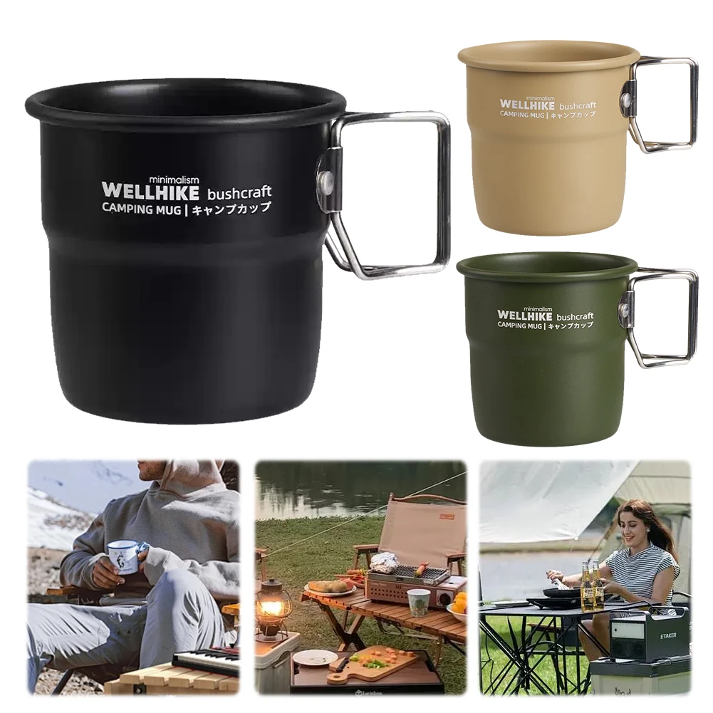 300 ミリリットルキャンプマグチタンカップ観光食器ピクニック用品屋外キッチン用品旅行調理セット調理器具ハイキング