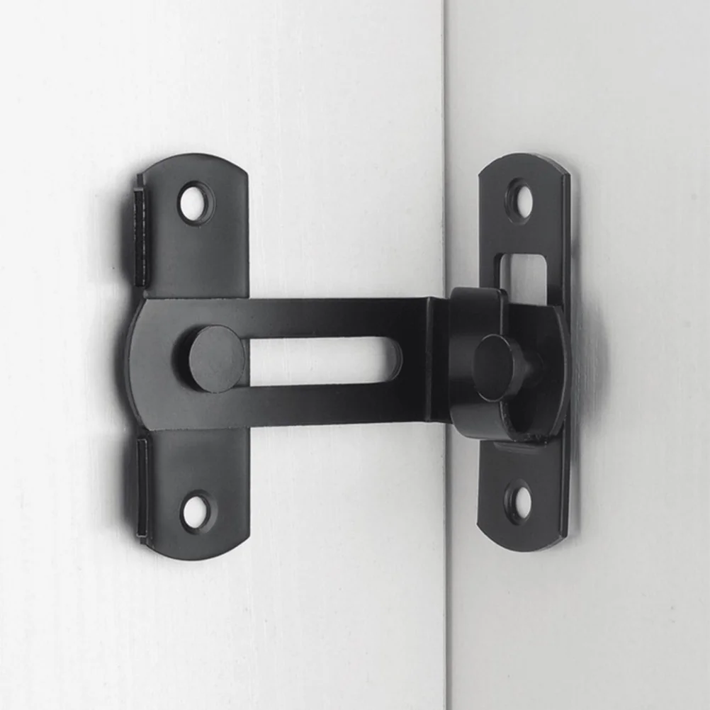 

Barn Door Lock Stainless Steel Thickened Rod Sliding Latch 90 Degree for Security Gate Barn Garden Outdoor Gate Latch