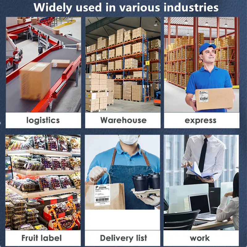 Impressora térmica sem tinta de 4 polegadas, logística expressa, etiqueta de envio, usb, bluetooth, sem fio, 203dpi, impressora de alta velocidade