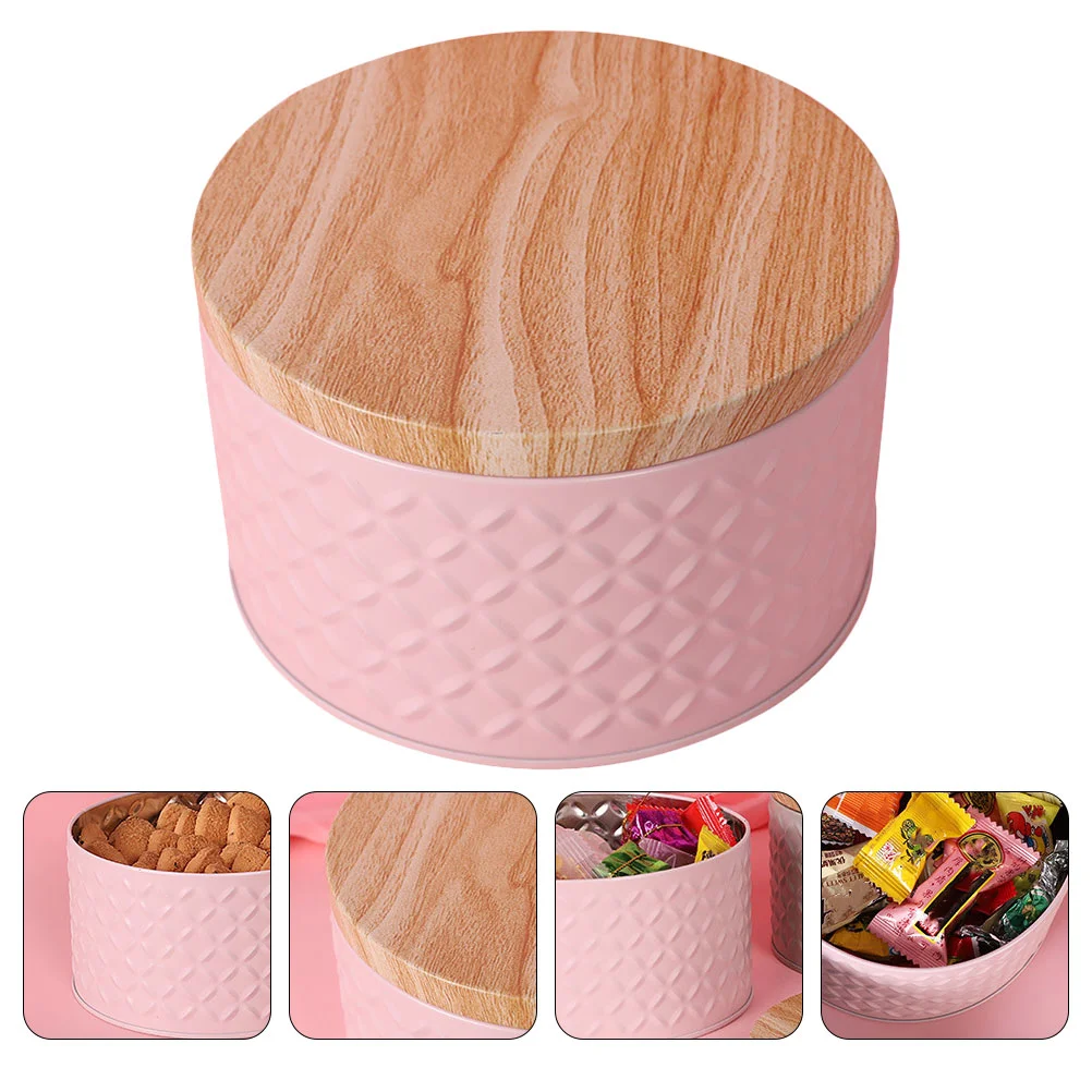 Iron Pink Bakery Box with Lid Baking Dessert Cookie Candy Snacks Storage Box Dessert Box Iron Dessert Box