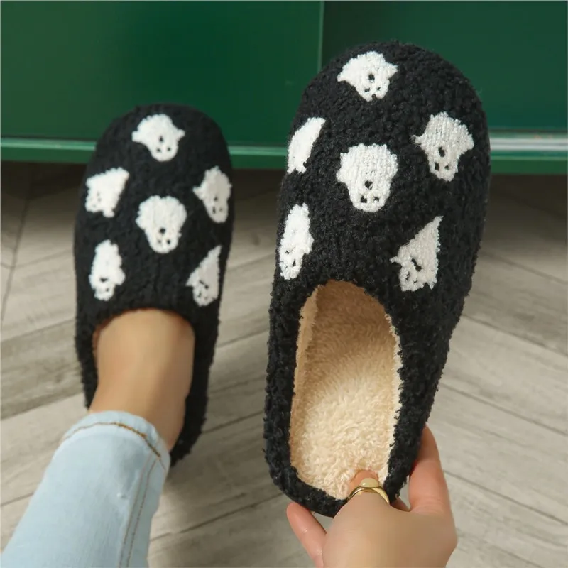 

Winter Warm Slippers Woman High Quality Bathroom Slippers Faux Fur Women's Slippers Fashion Footwear Female Living Room Shoes