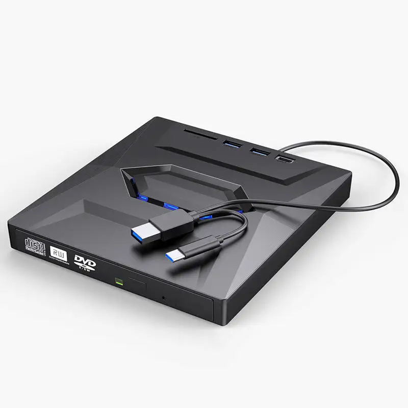 Unidad óptica USB 3,0 tipo C para ordenador portátil y Notebook, grabadora de DVD, CD externo, RW