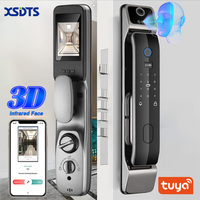 Tuya Smart 3D Face Door Lock Security Face & Camera Monitor Intelligent Fingerprint Password Biometric Electronic Key Unlock