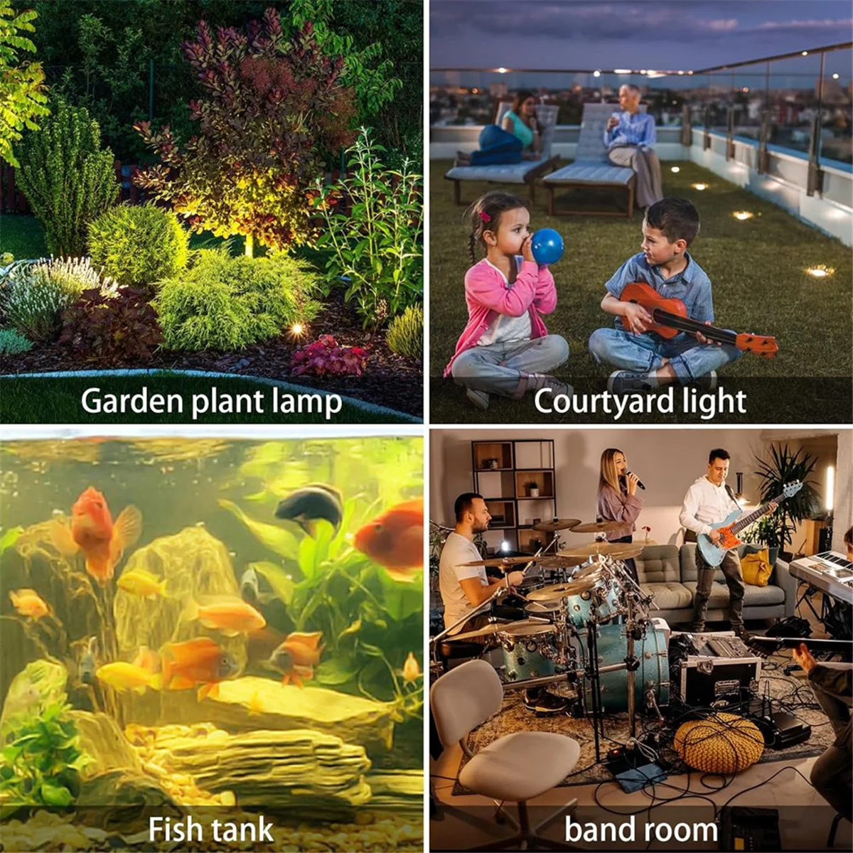 أضواء بركة الطاقة الشمسية A42F، أضواء LED تعمل بالطاقة الشمسية تحت الماء مع إضاءة كشاف المناظر الطبيعية ذات الرأس المزدوج المقاومة للماء أ