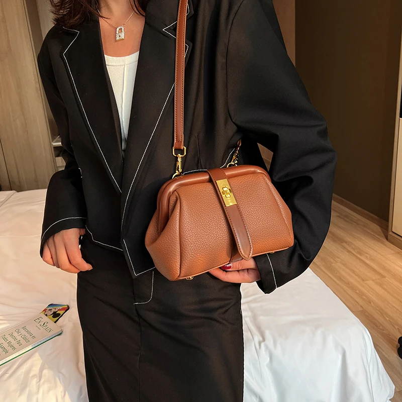 Branded Small Clutch PU Leather Crossbody Side Shoulder Bag with Short Handle 2022 Fashion Brand Designer Female Luxury Handbag