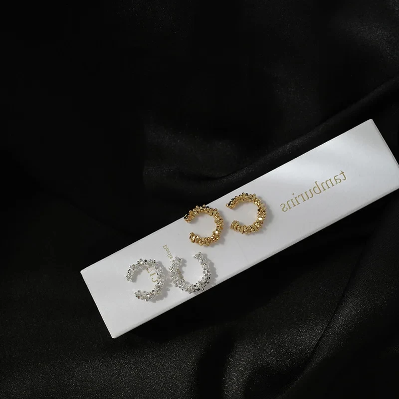 2023 موضة حساسة فضية اللون لطيف أقراط مشبكية الإناث مشبك الأذن الكفة لا الثقب وهمية الغضروف الأذن للنساء مجوهرات